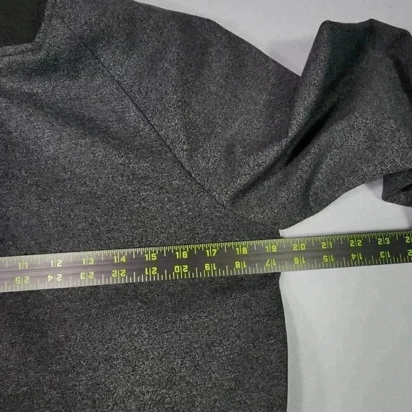 Calvin Klein Bomber Jacket Mens Small Gray Knit Lined Inside Pocket Stretch - Picture 12 of 16